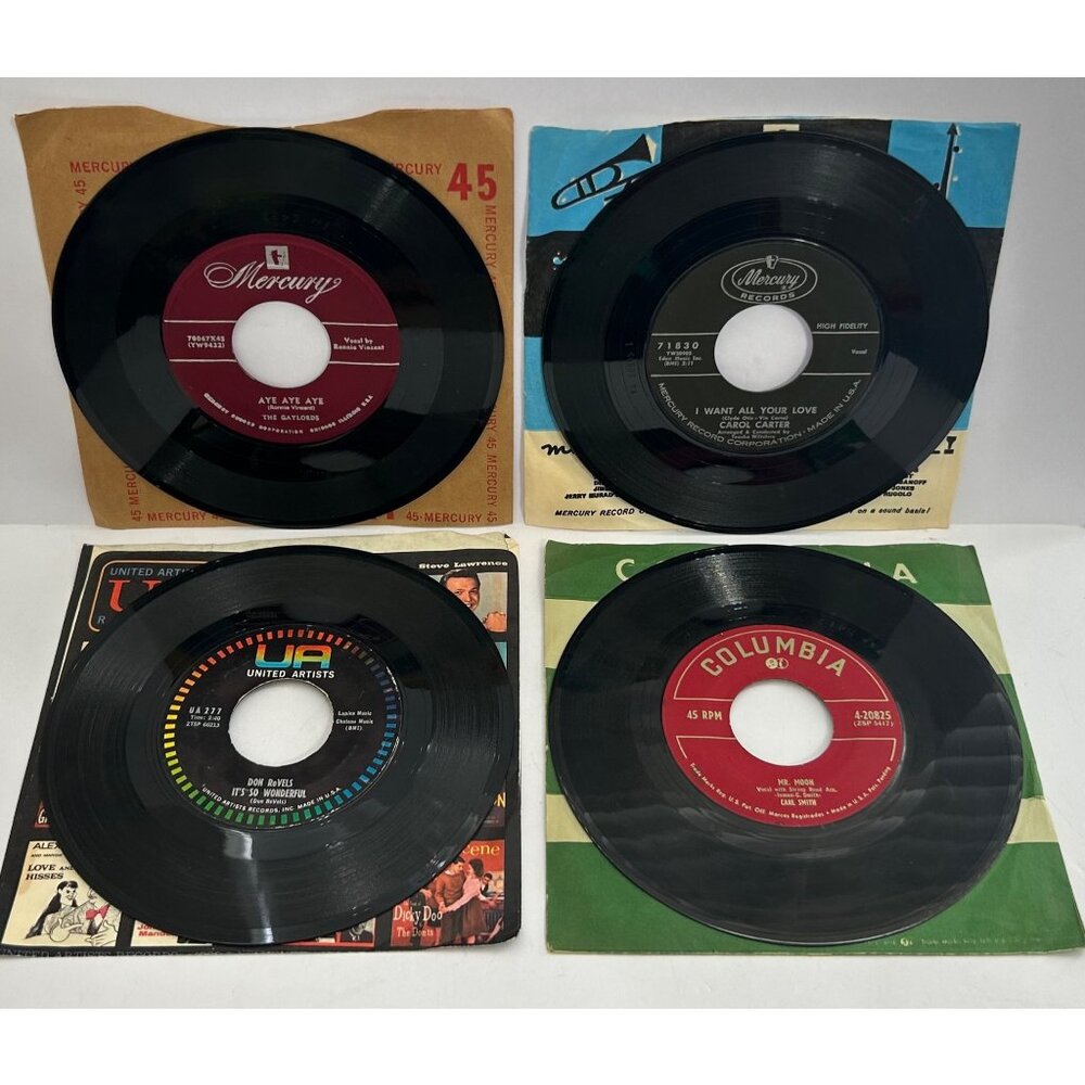 Lot / 21 Vintage Vinyl Records 45 RPM Assorted Labels Dot Mercury Capital & More - Picture 4 of 10